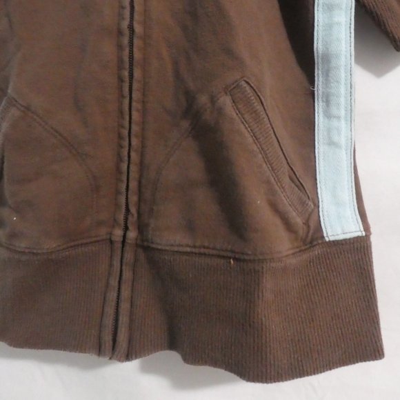 LIMITED TOO | size 8 | 100% Cotton | Brown Zip-Up Short Sleeve Hoodie | GUC - Picture 9 of 14